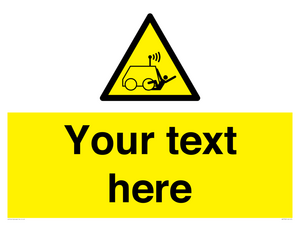 Custom warning run over by operator controlled machine